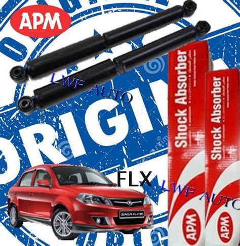 New Apm Proton Saga Flx Rear Gas Shock Absorbers Set Pcs