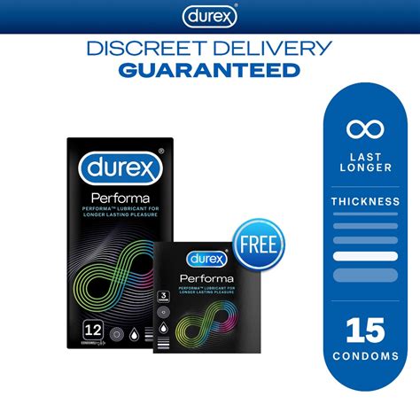 Durex Performa Extended Pleasure Lubricated Condoms S With Free Pcs