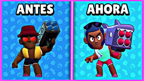 Evolucion De Los Brawlers Y Skins Antes Y Ahora 3 Brawl Stars Youtube