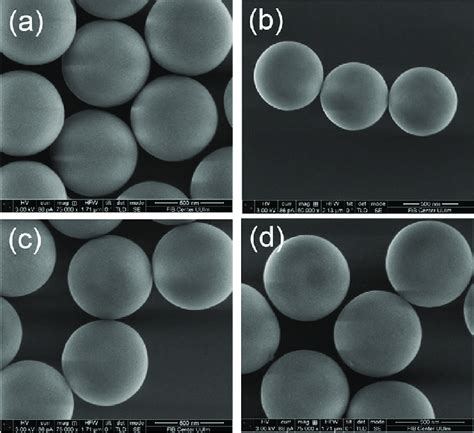 Scanning Electron Microscopy Images Of A Bare Silica Particles B