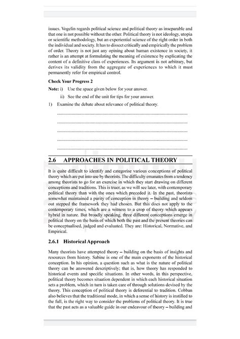 Approaches In Political Theory Historical Approach Political