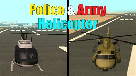 GTA San Andreas Police Helicopter Location And Army Helicopter Location