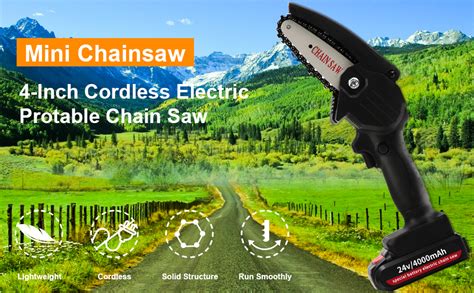 L Latff Mini Chainsaw Inch Cordless Electrical Battery Energy Chain