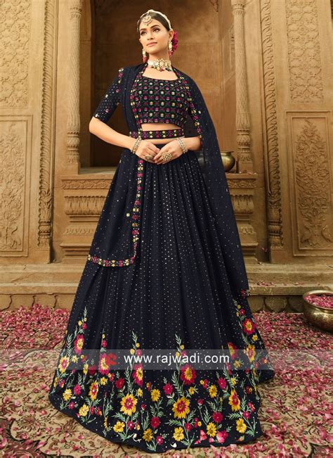 Black Embroidered Designer Lehenga Choli