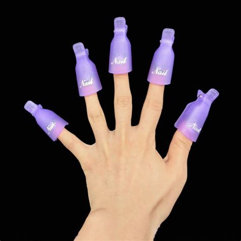 Pinces en plastique pour dissolvant de vernis à ongles Gel UV Vernis