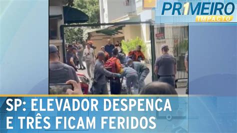 Elevador despenca e deixa três pessoas feridas no centro de SP