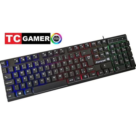 Teclado Gamer Multimidia Led Blackfire Preto Fortek Abnt Extra