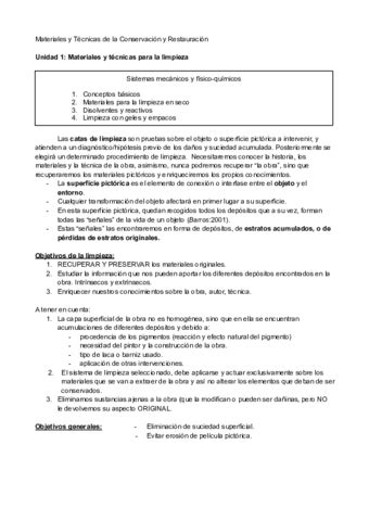 Tema Materiales Y Tecnicas De La Conservacion Y Restauracion Pdf