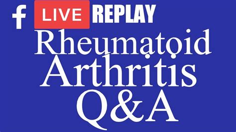 Rheumatoid Arthritis Live Questions And Answers Youtube