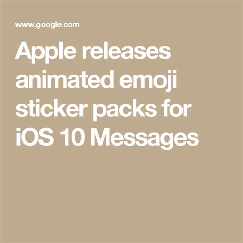 Apple Releases Animated Emoji Sticker Packs For IOS 10 Messages Emoji