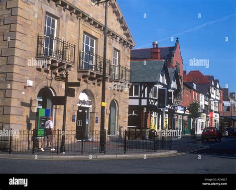 High Street Mold Flintshire North East Wales Stock Photo Alamy