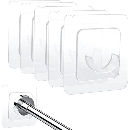 Amazon Adhesive Wall Mount Shower Curtain Rod Holder 6 Pcs