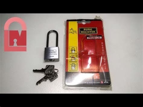 245 Burg Wachter Alutitan 770 30 Padlock Picked YouTube