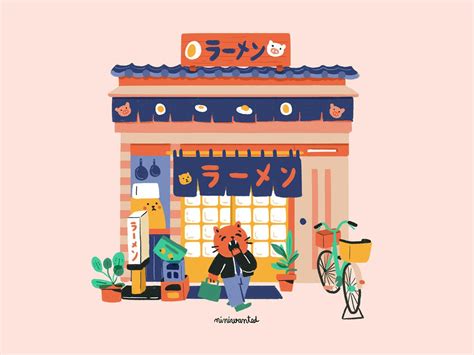 Ramen Shop Shop Illustration Illustration Illustration Design