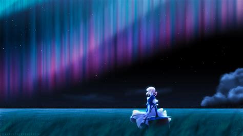 Scenery Night Sky Anime Wallpaper - Anime 10000+ Wallpaper