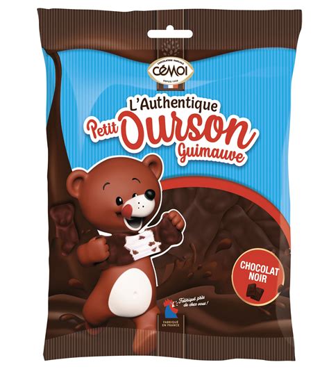 Sachet Petit Ourson Guimauve au Chocolat Noir Cémoi