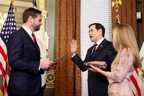 Marco Rubio Sworn In As Secretary Of State Pledges Decisions To Make