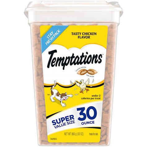 Temptations Classics Tasty Chicken Flavor Crunchy and Soft Cat Treats ...