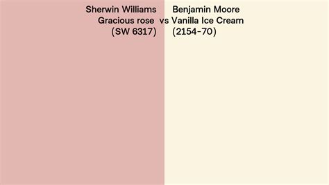 Sherwin Williams Gracious Rose Sw 6317 Vs Benjamin Moore Vanilla Ice