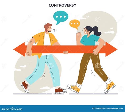 Controversy Or Disagreement Concept Troubled Communication Between