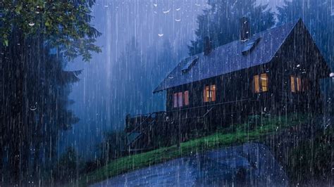 HEAVY RAIN At Night To Sleep Well And Beat Insomnia Thunderstorm For