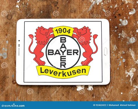 Logotipo Do Clube Do Futebol De Bayer Leverkusen Fotografia Editorial