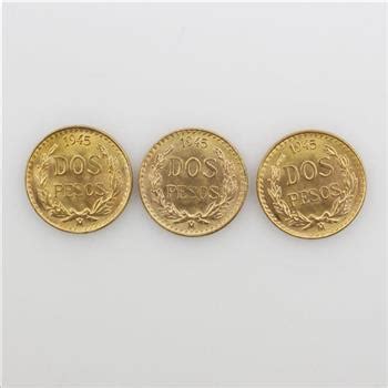 Gold Mexican Pesos Pieces Property Room