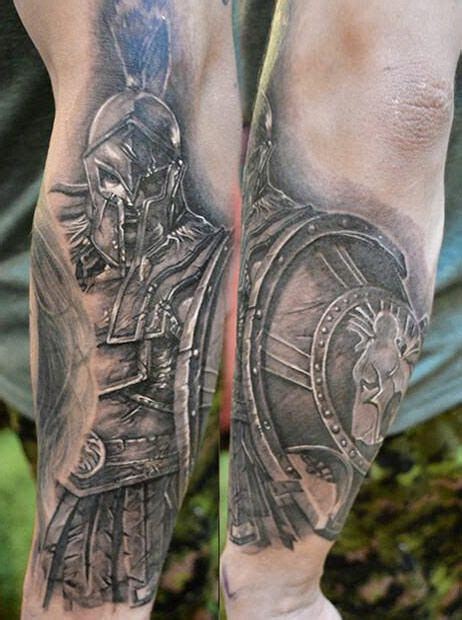 15 Men S Forearm Gladiator Tattoo Ideas Symbols Of Strength