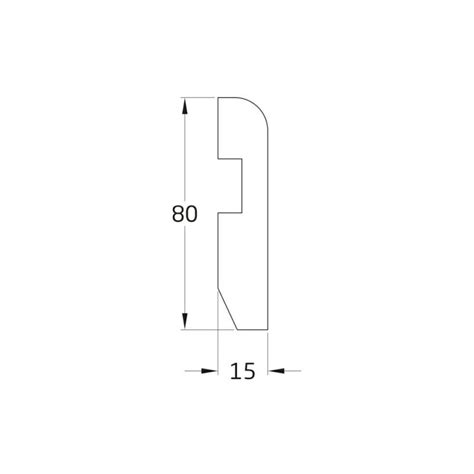 Listwa Przypod X M Mdf Ml Bia A