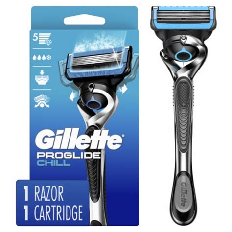 Gillette ProGlide Chill Men's Razors Handle and Blade Refill Cartridges ...