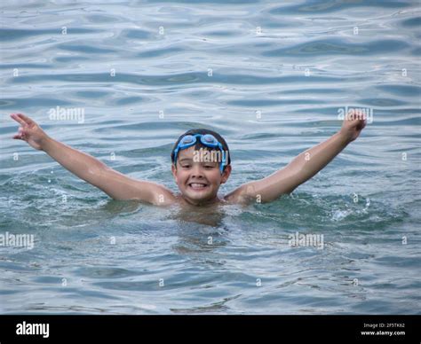 Young Boy In The Water Stock Photo Alamy