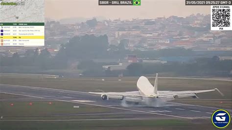 BOEING 747 POUSOU EMPINADO AEROPORTO INTERNACIONAL DE SÃO PAULO