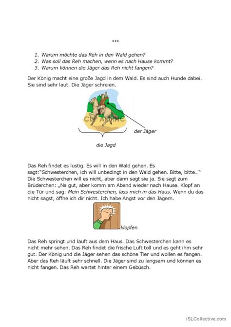 M Rchen Lesetext Allgemeine Deutsch Daf Arbeitsbl Tter Pdf Doc