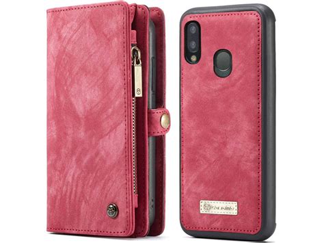 Caseme Samsung Galaxy A E Hoes Portemonnee Case Rood