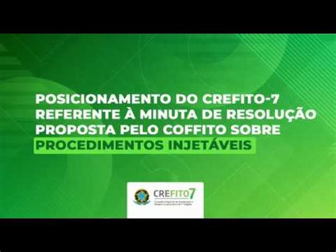 Posicionamento Do Crefito Referente Minuta De Resolu O Proposta