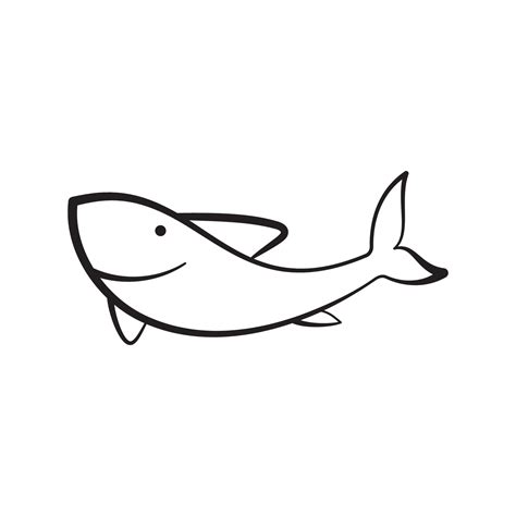 Fish line icon, abstract fish vector illustration 6559110 Vector Art at ...