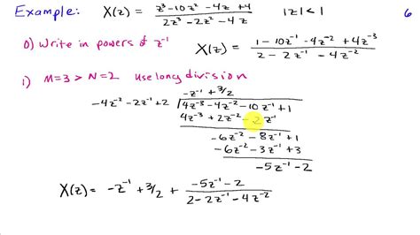 Inverse Z Transform Table Example | Elcho Table