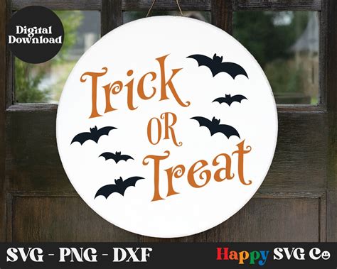 Truco o trato Svg Signo de Halloween SVG Murciélago de Etsy España