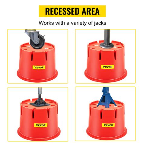 VEVOR Trailer Jack Block With Magnets 6500 Capacity 6 Pack HDPE RV