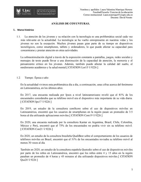 Modelo Analisis De Coyunturas S Facultad Escuela Ciencias De La