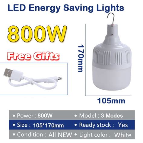 USB Rechargeable LED Light Bulb Portable Lamp For Emergency Light