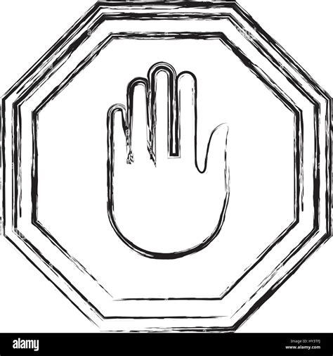 Stop Sign Hand Vector Icon Illustration Clipart Stock Vector Image