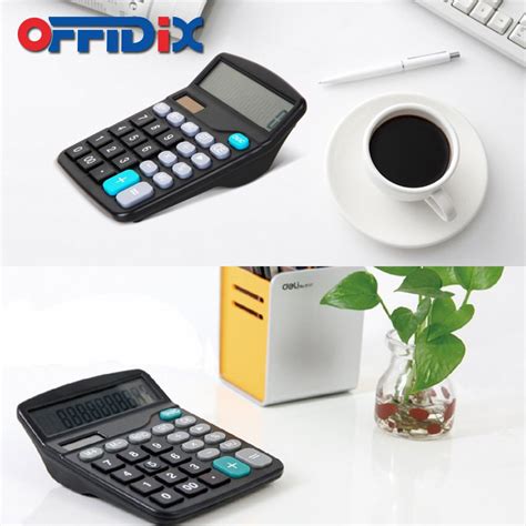 Calculatrices De Base OFFIDIX Calculatrice Bureau Solaire Et Batterie