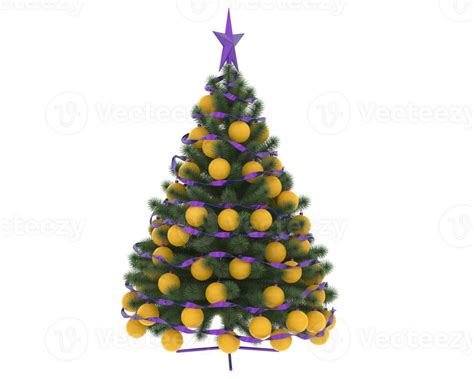 Christmas Tree Isolated On Background 3d Rendering Illustration 35897488 Png