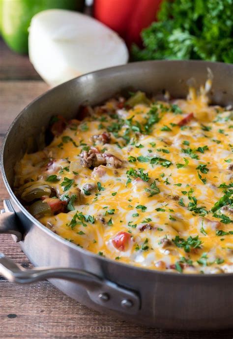 Ground Beef Stuffed Pepper Skillet Recipe Stuffed Peppers Stuffed