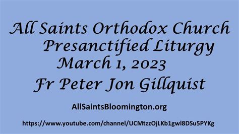 Presanctified Liturgy March Youtube