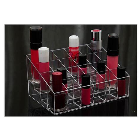 Slot Clear Acrylic Lipstick Display Holder Stand Cosmetic Organizer