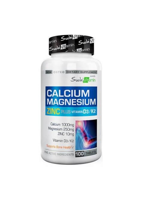 Suda Vitamin Kalsiyum Magnezyum Çinko D3 K2 100 Tablet Fiyatları Ve