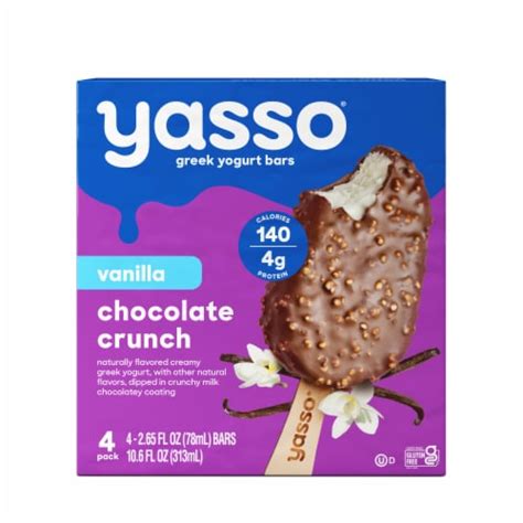 Yasso Vanilla Chocolate Crunch Frozen Greek Yogurt Bars 4 Ct Smiths