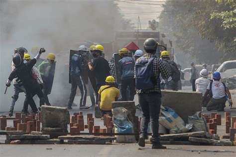 Myanmar police break up protests again after bloodiest day since coup